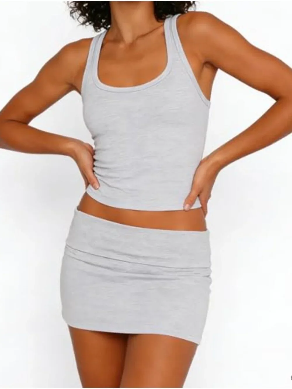 Y2K Fold Over Mini Skirt Low Rise Bodycon Elastic Waist Slim Fit